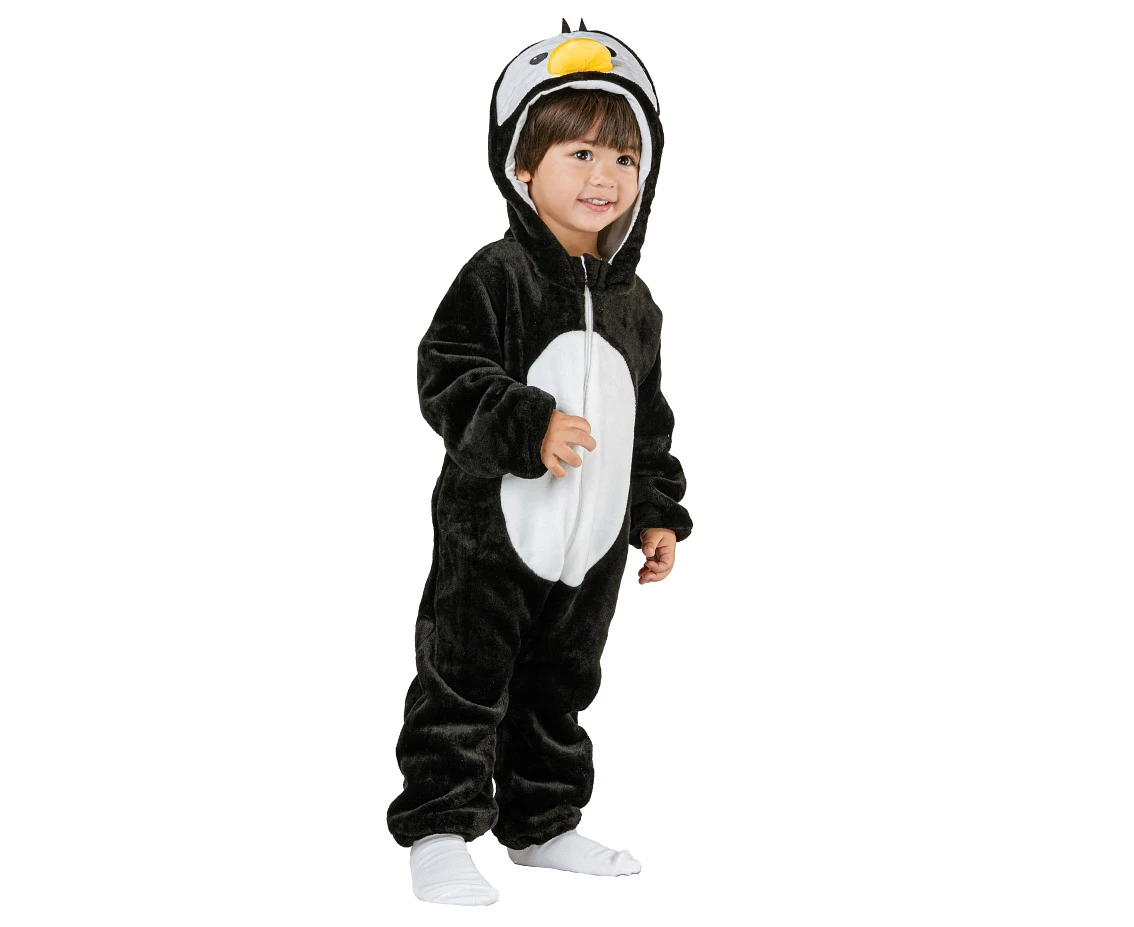 Costume for child Pinquin (hooded jumpsuit), size 92/104 cm